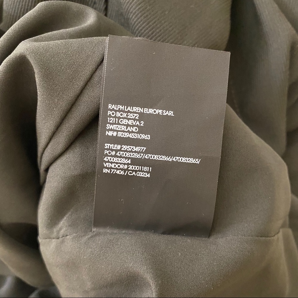 Club Monaco Dark Olive Green A Line Dress - Picture 7 of 9